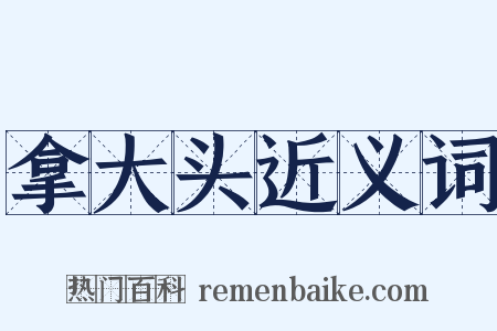 拿大头近义词是什么意思的图片